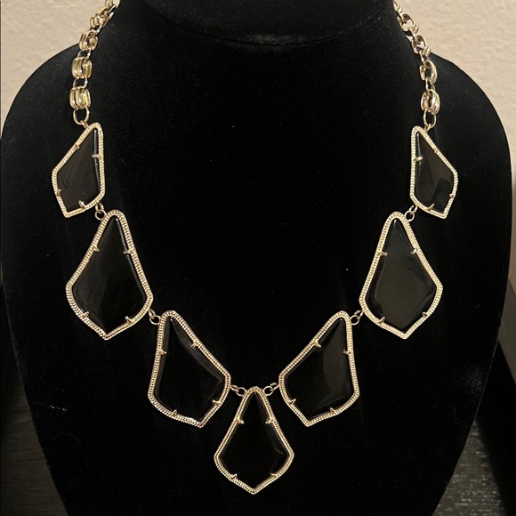 Kendra Scott Black and Gold Statement Necklace - Picture 2 of 4